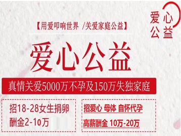 谢通门捐卵助孕生子 爱心志愿者招募